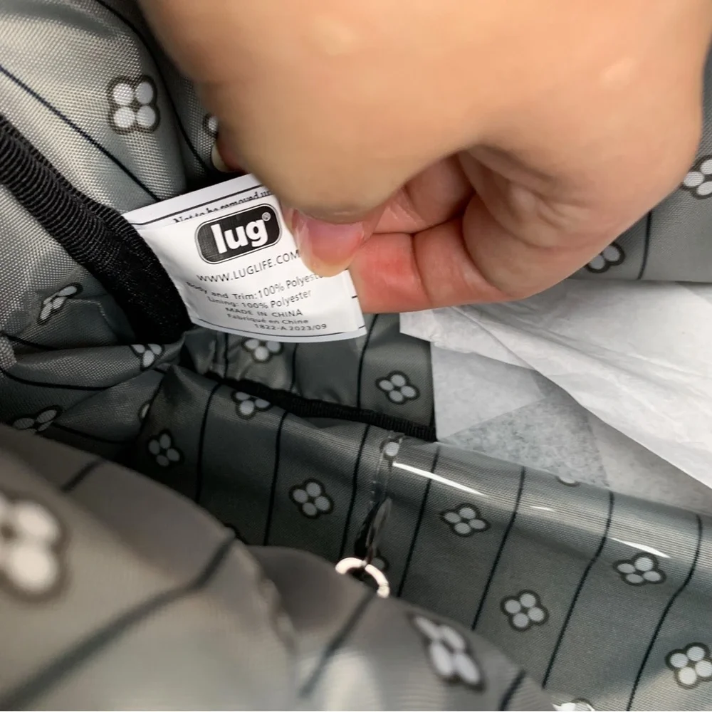 Lug Winger 2pc Hobo Bag Black Silver Stitch NEW Shoulder Crossbody Quilted Coin - Picture 9 of 9